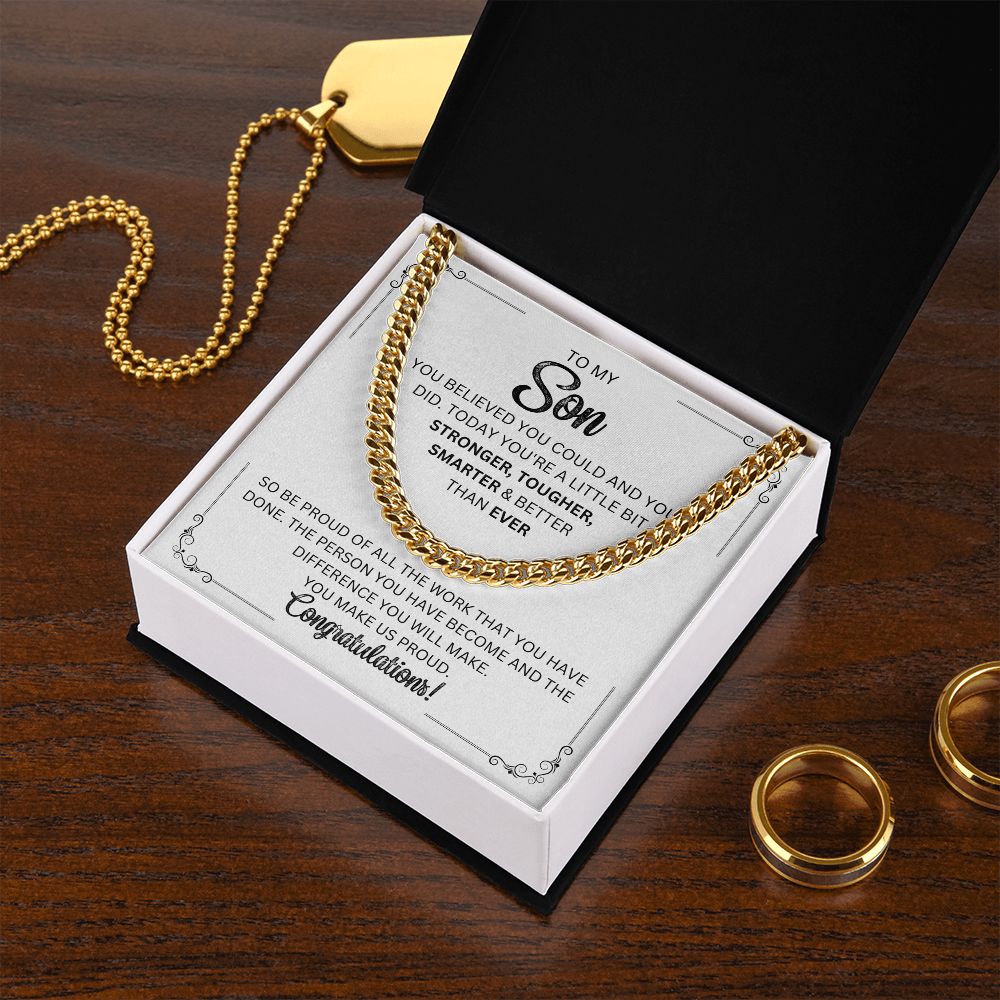 For Graduation | Congratulations - Cuban Link Chain