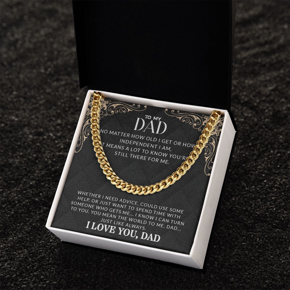 To My Dad | I Love You - Cuban Link Chain