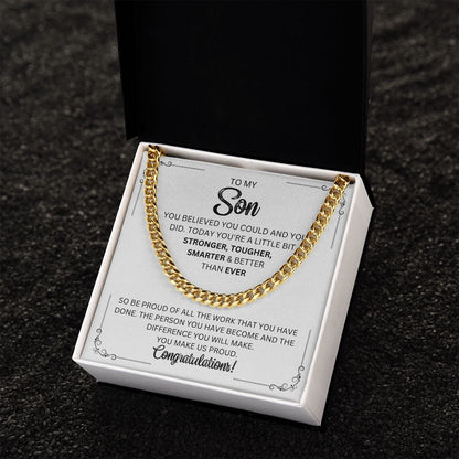 For Graduation | Congratulations - Cuban Link Chain