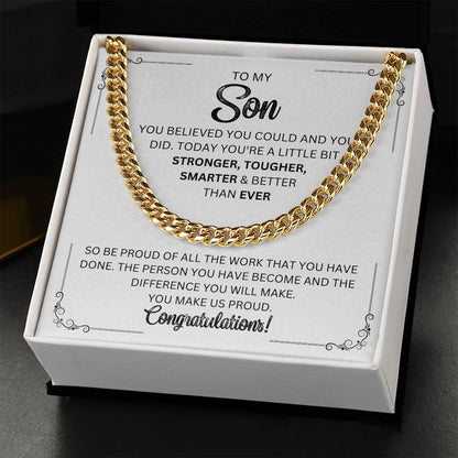 For Graduation | Congratulations - Cuban Link Chain