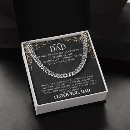 To My Dad | I Love You - Cuban Link Chain