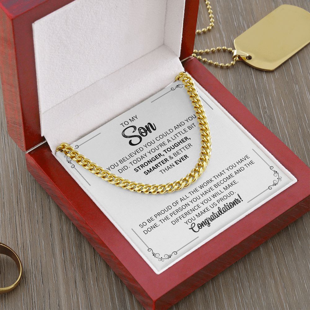 For Graduation | Congratulations - Cuban Link Chain