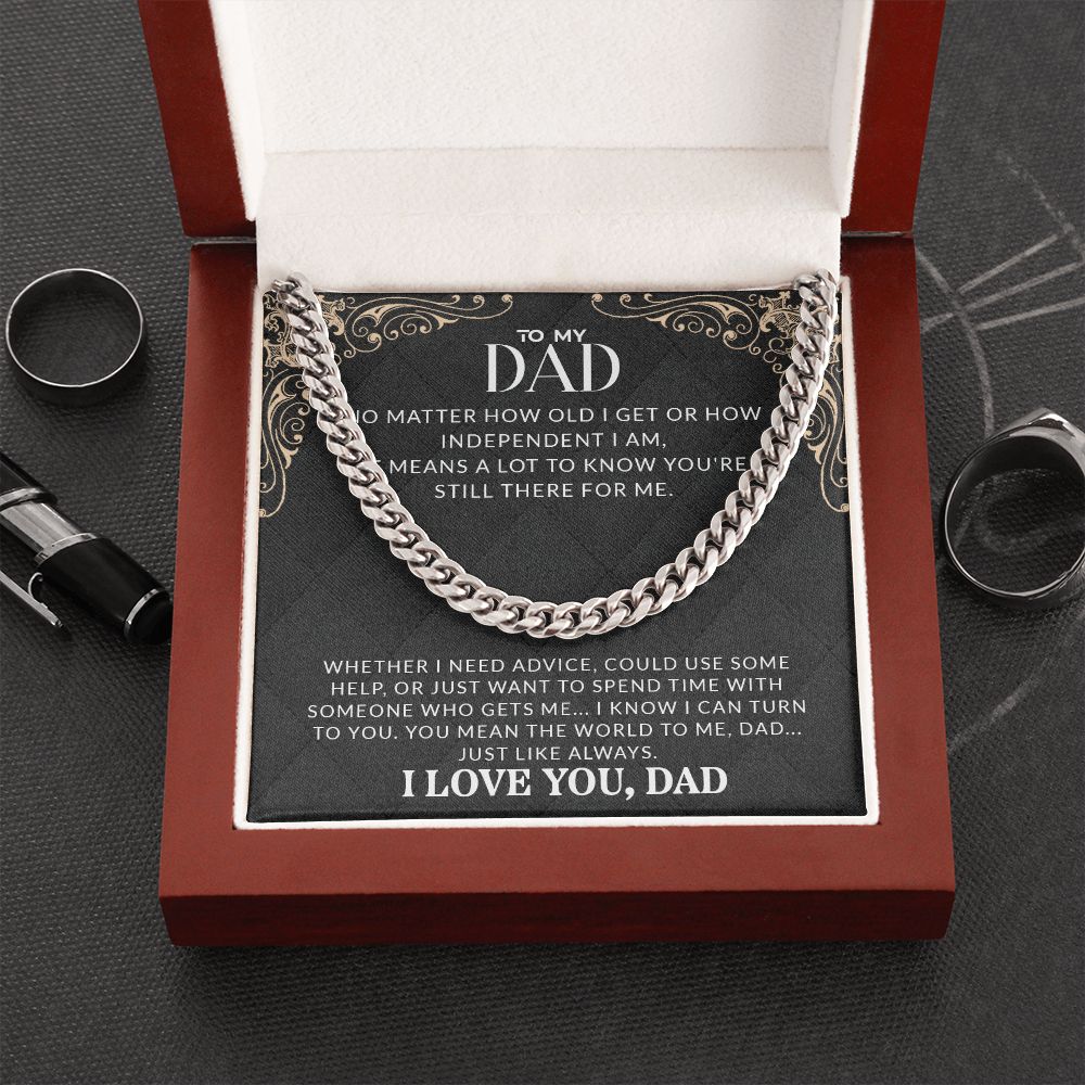 To My Dad | I Love You - Cuban Link Chain