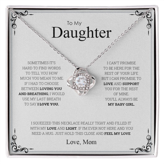 To My Daughter | I Love You - Love Knot Necklace