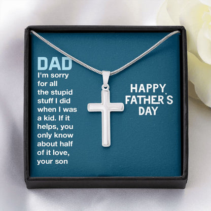 To My Dad | Stainless Steel Cross Necklace