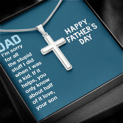 To My Dad | Stainless Steel Cross Necklace