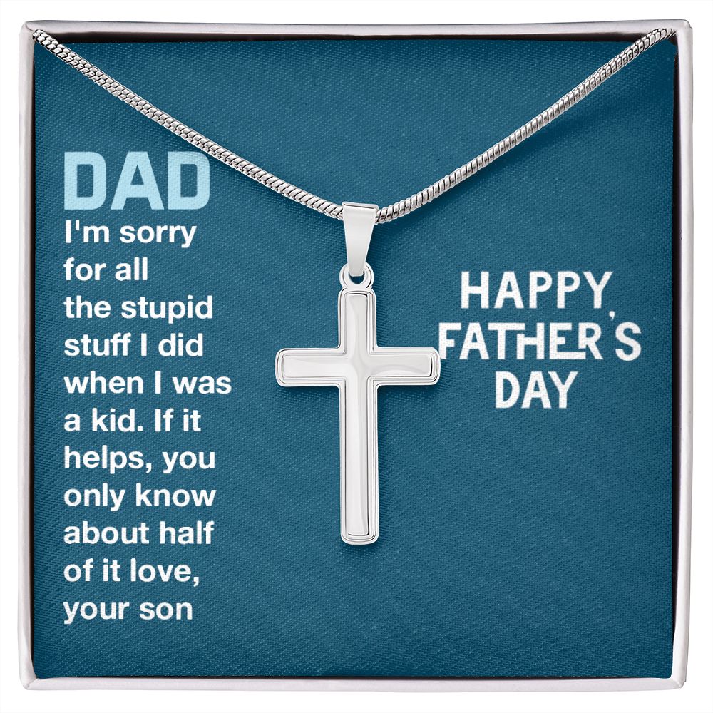 To My Dad | Stainless Steel Cross Necklace