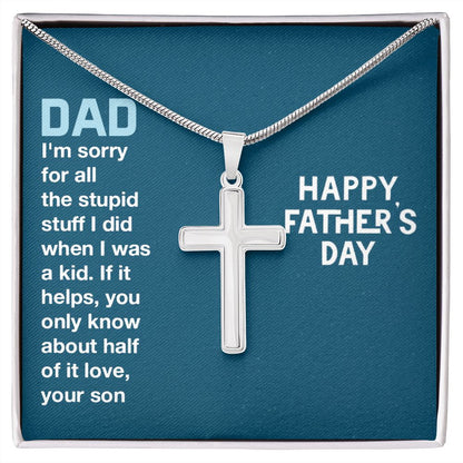 To My Dad | Stainless Steel Cross Necklace