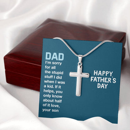 To My Dad | Stainless Steel Cross Necklace