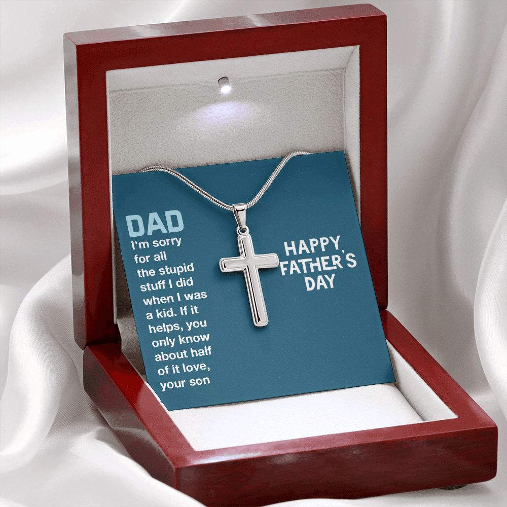 To My Dad | Stainless Steel Cross Necklace