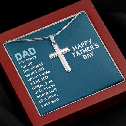 To My Dad | Stainless Steel Cross Necklace